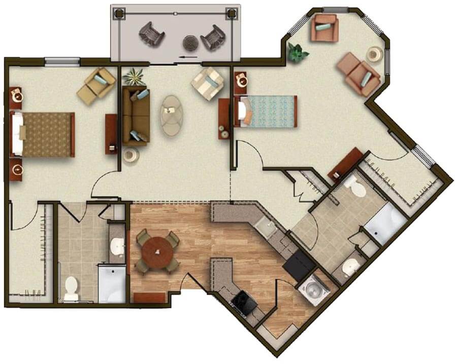 aruba floor plan