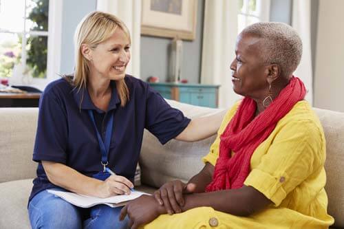 Women discusses senior assisted living in Melbourne,FL.