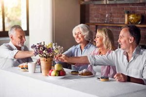 Group of people enjoying meal