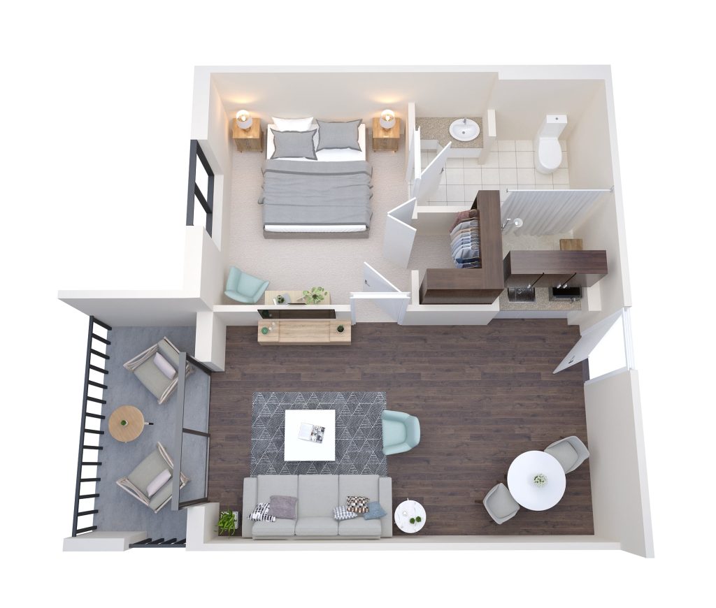 1BHK floor plan