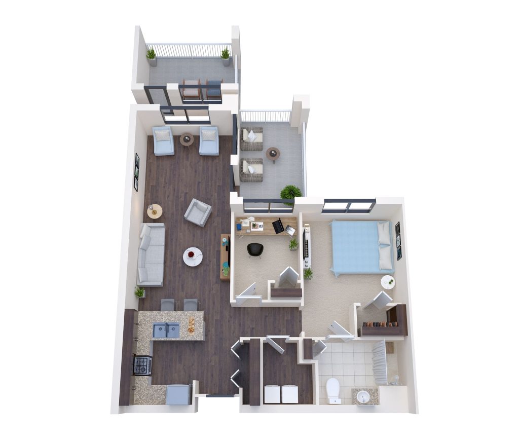 1BHk floor plan