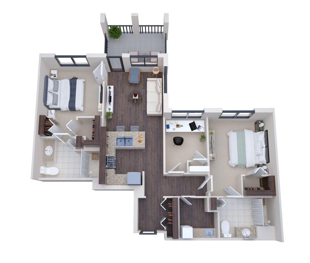 2BHk floor plan