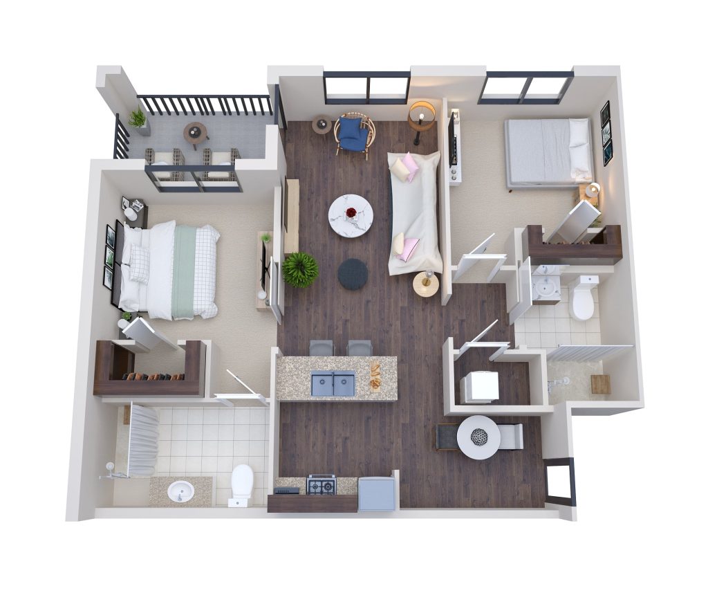 2BHK Floor Plan